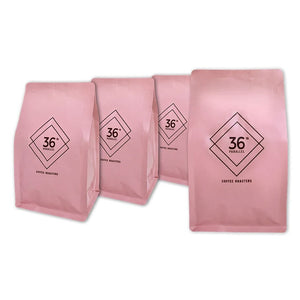 36th Parallel Coffee - DECAF Coffee Beans - 4 PACK of 250 gram.