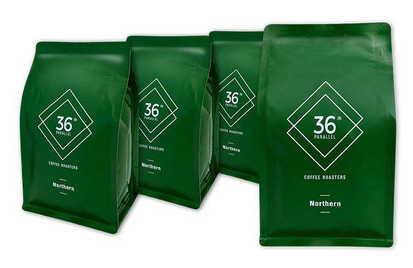 36th Parallel Coffee - Northern Blend - 4 PACK of 250 g Coffee Beans