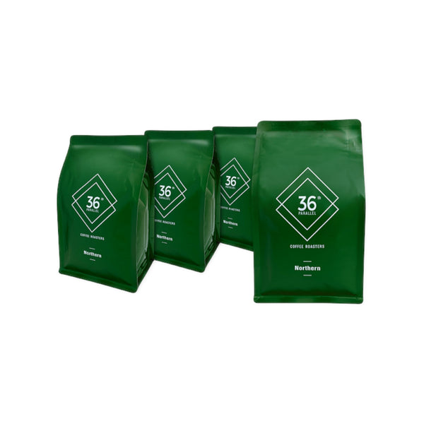 36th Parallel Coffee - Northern Blend - 4 PACK of 250 g Coffee Beans
