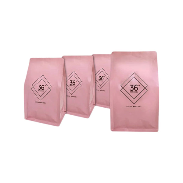 36th Parallel Coffee - BRAZIL - DECAF BEANS - 4 PACK of 250 g