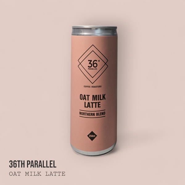 36th Parallel Oat Milk Latte Coffee Can - Northern Blend (Pack of 4 x 250 ml cans)