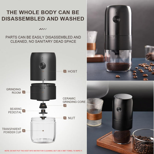 Battery Operated Portable Coffee Grinder with Ceramic Core