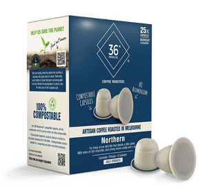 36P Northern Blend - 25 Compostable Nespresso® Compatible Capsules.