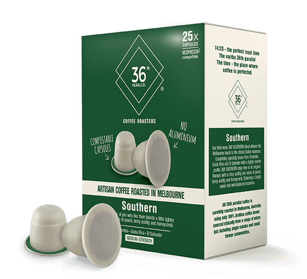 36P Southern Blend - 25 Compostable Nespresso® Compatible Capsules.