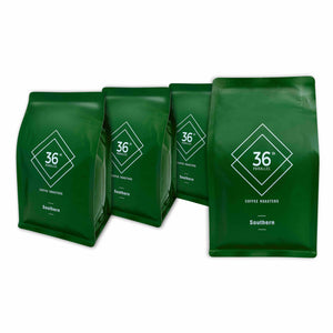 36th Parallel Coffee - Southern Blend - 4 PACK of 250 gram Coffee Beans.